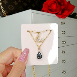 Moon Layered Necklace 18 Karats gold Plated